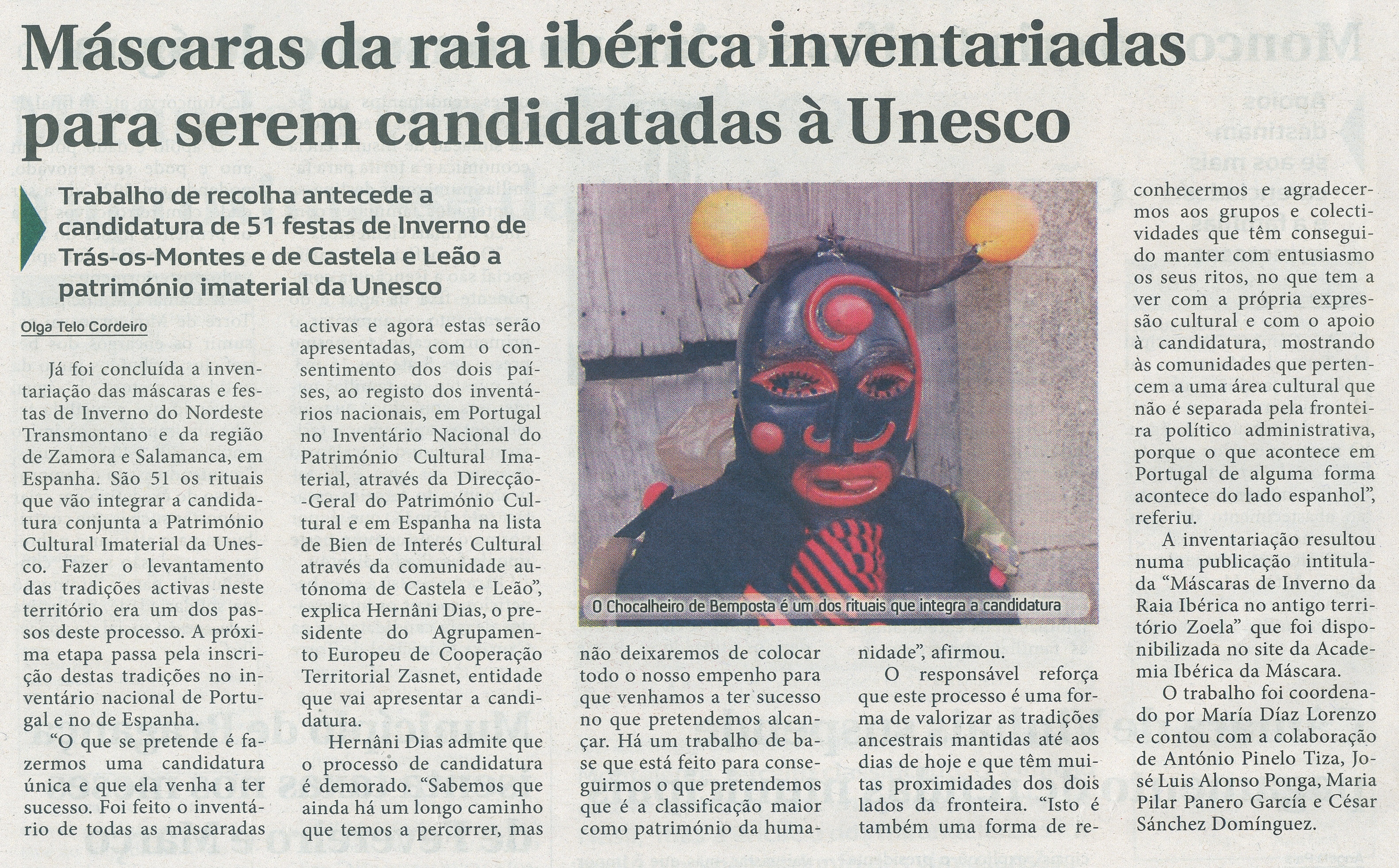 Inventário máscaras, J. Nordeste