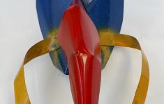 Máscara de lata com bigode de chapa zincada